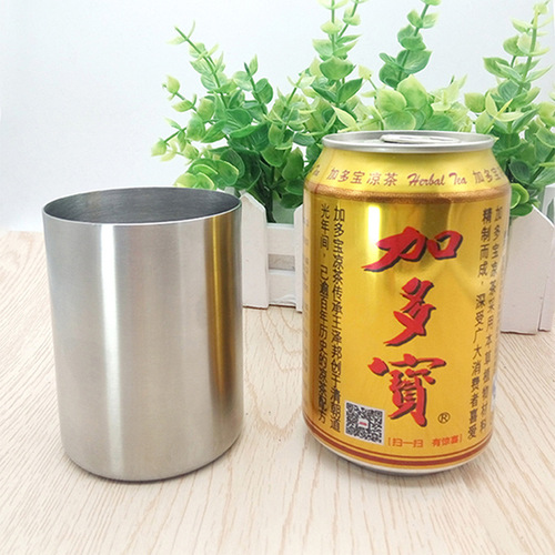 P616304 stainless steel water cup, straight cup, wine cup, anti-fall mouthwash cup, single-layer tea cup, no handle, no handle