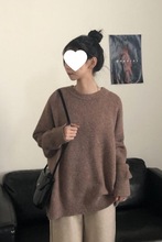 新款秋冬毛衣女宽松慵懒女外穿厚日系森系韩版针织衫套头女小个子