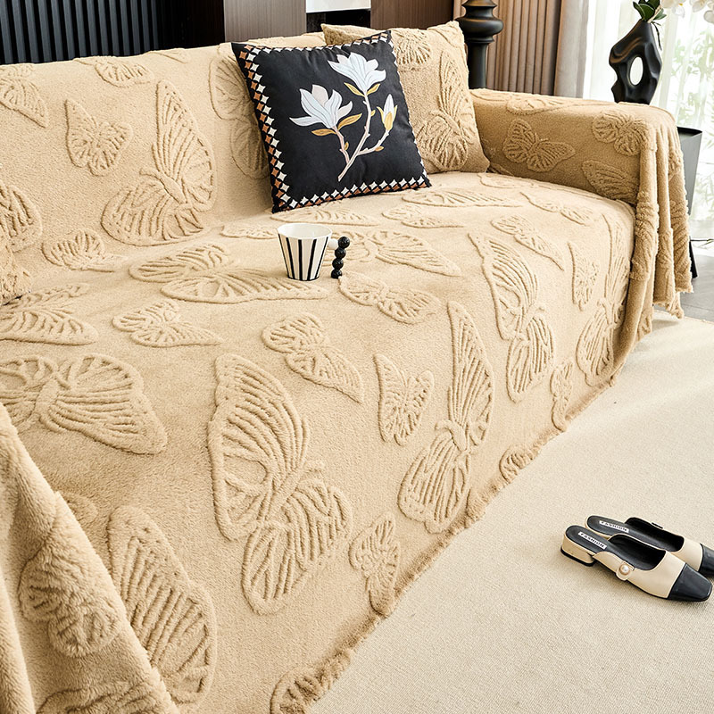 2025 neue Creme-Stil-Sofa leichte Luxus Premium-Bezug All-in-One Universal Wohnzimmer einfach elastischer rutschfester Sofabezug