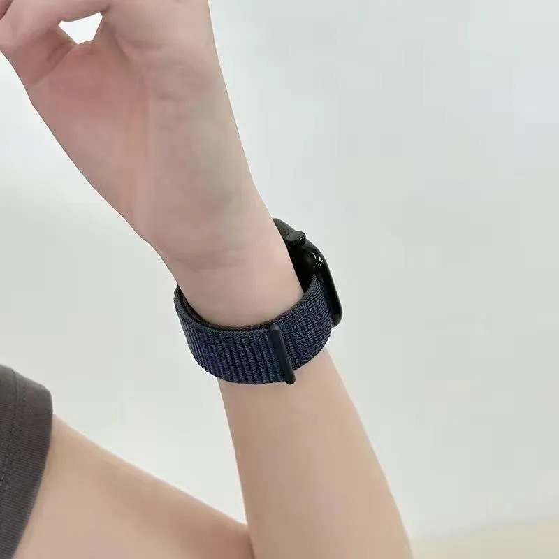 ins は iwatch ナイロンループマジックストラップ S10 Apple s9 ウォッチ SE スポーツ 8/7/男性と女性のリストバンドに適しています。|undefined