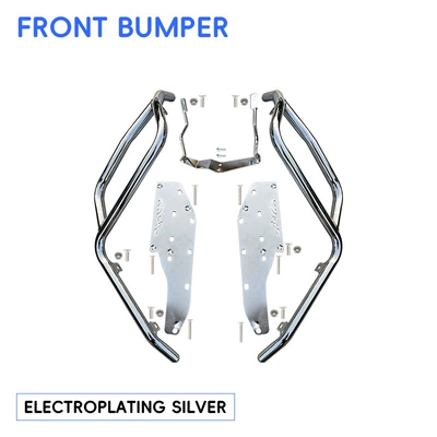 Motorcycle bumper modification - silverreinforced-front-bumper
