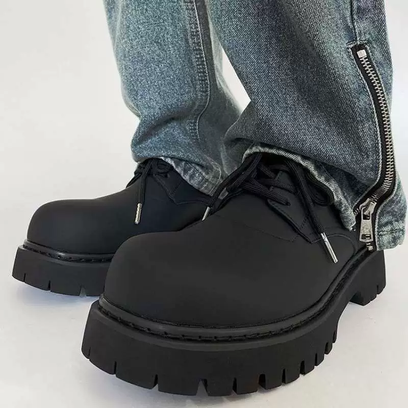 Martens, туфли на платформе, черные универсальные, высокие, классические, пиджак для кожаной обуви в английском стиле