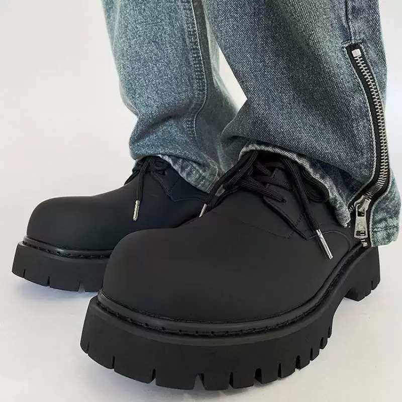 Martens, туфли на платформе, черные универсальные, высокие, классические, пиджак для кожаной обуви в английском стиле