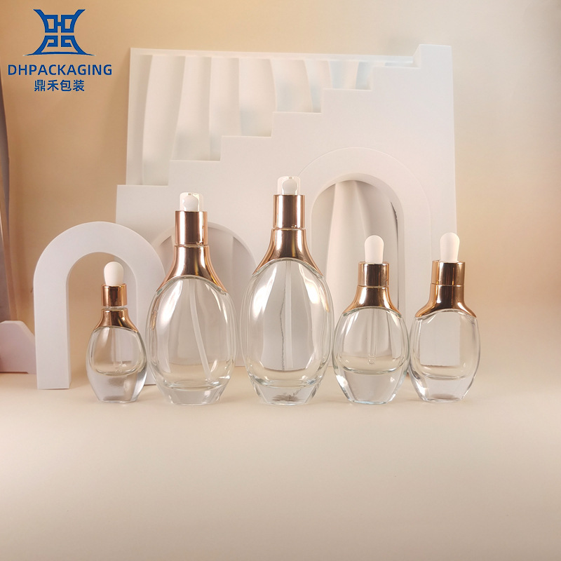 现货 高端海蓝之谜同款玻璃瓶乳液瓶精华液精油30g膏霜瓶套装批發