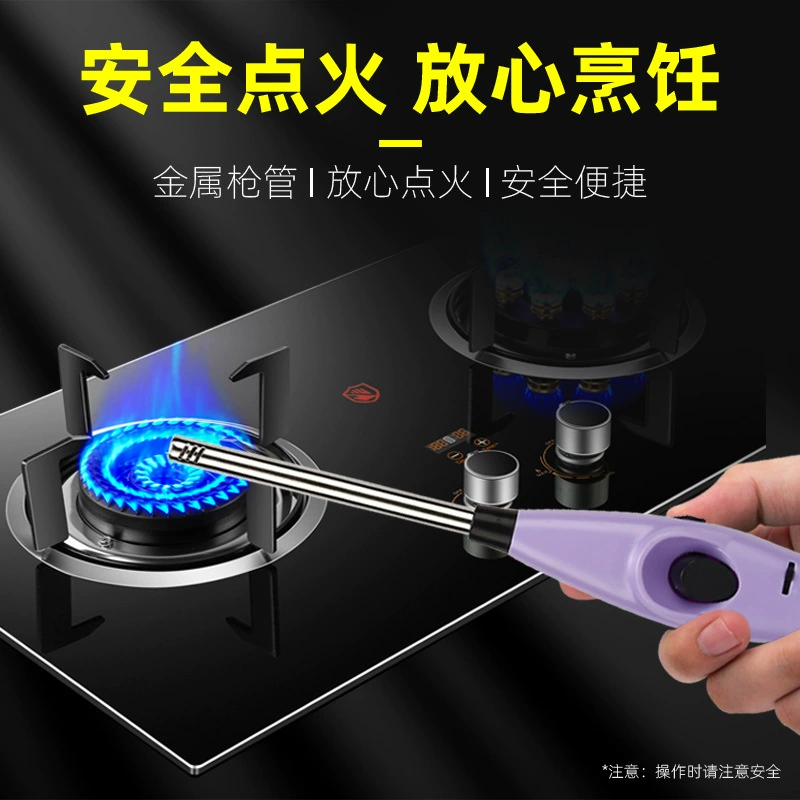 Удлиненная зажигалка 9002 # Электронный воспламенитель 30 см, кухонная газовая плита, пистолет для воспламенения открытого пламени, палочка для зажигания