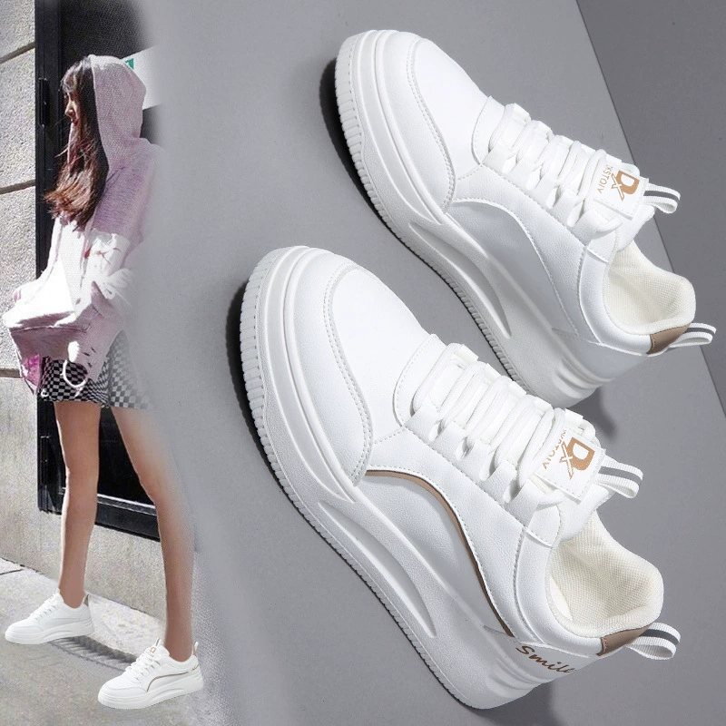 Женские повседневные туфли 2025 новые туфли универсальные популярные женские плоские туфли на мягкой подошве белые туфли летние спортивные кроссовки