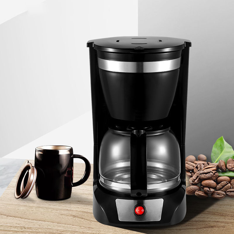 Cross-border household small coffee machine wholesale American outdoor portable electric coffee machine glass coffee pot