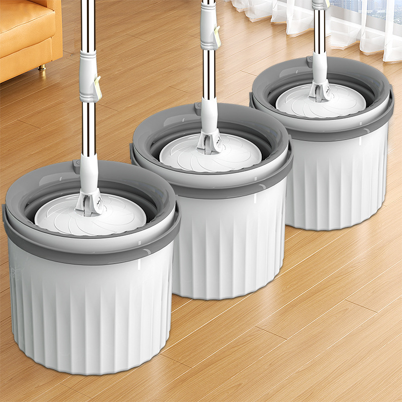 Integrated Wash and Spin Mop Bucket for Home Use, Hands-Free Lazy Mop, Dual-Use for Dry and Wet Cleaning Integrated Wash and Spin Mop Bucket for Home Use, Hands-Free Lazy Mop, Dual-Use for Dry and Wet Cleaning