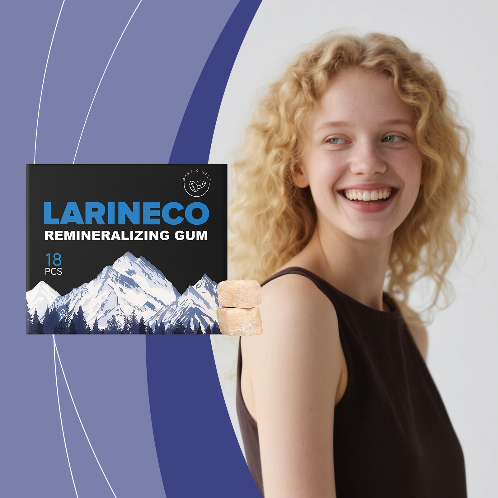 薄荷味口香糖 无糖木糖醇再矿化口香糖薄荷清新牙齿清洁护理