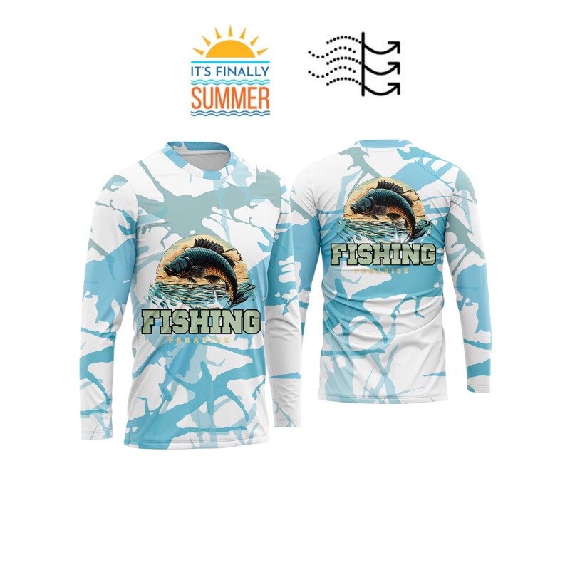 Cross-Border Fishing Clothing, Sun Protection Shirt, Lure Fishing Camouflage Long-Sleeved Ice Silk Quick-Drying Breathable Sun Protection Clothing with Ice-Like Cooling Protection