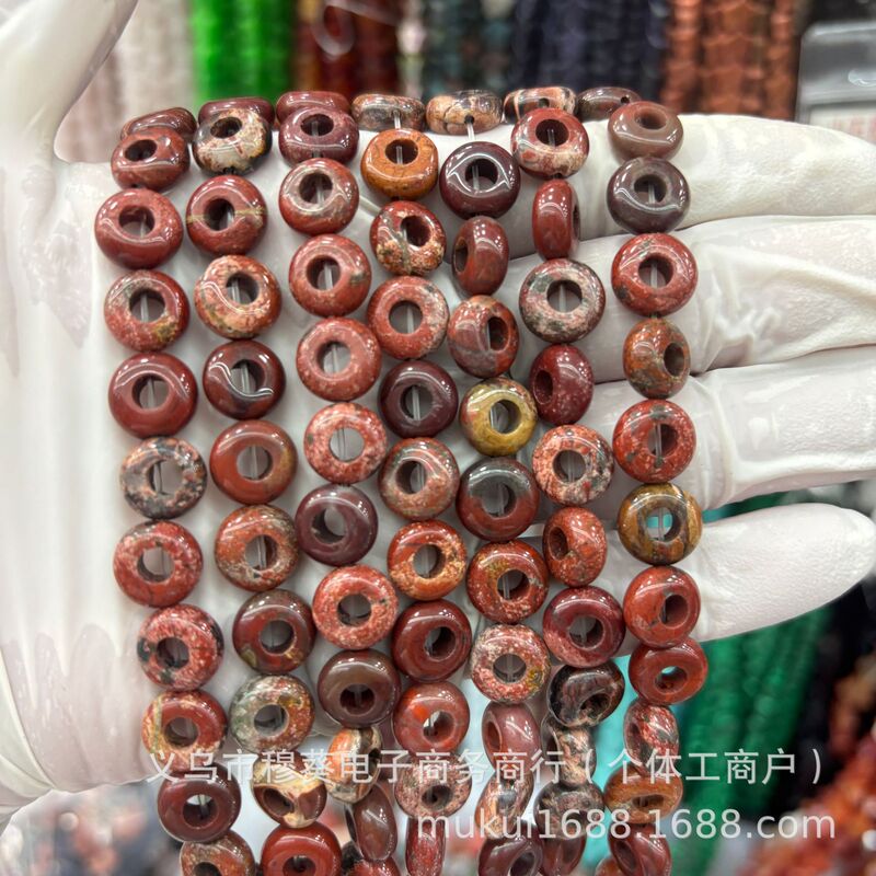 4 × 10 ミリメートル天然石瑪瑙ストレート穴大穴リングビーズ DIY ブレスレットネックレスジュエリーアクセサリー半完成品卸売|undefined