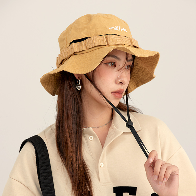 Sombrero de pescador de montaña verde militar protector solar para mujeres anti-UV cara pequeña sombrero al aire libre sombrero de montaña sombrero de campamento sombrero solar