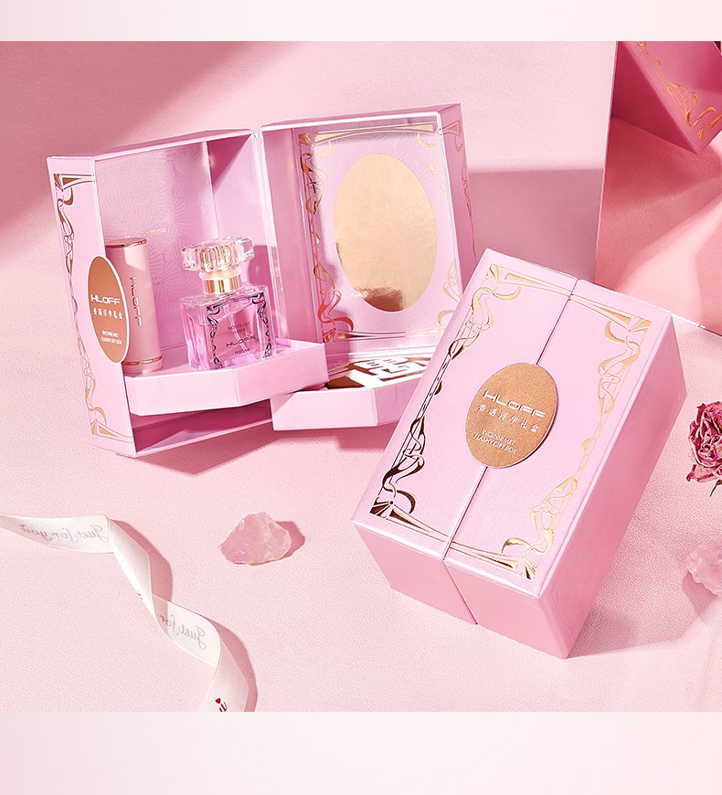 New Hot Perfume HLOFF Fancy Lipstick Perfume Beauty Makeup Gift Box for Valentine's Day Birthday Gift Lipstick Perfume Set_voghion.com