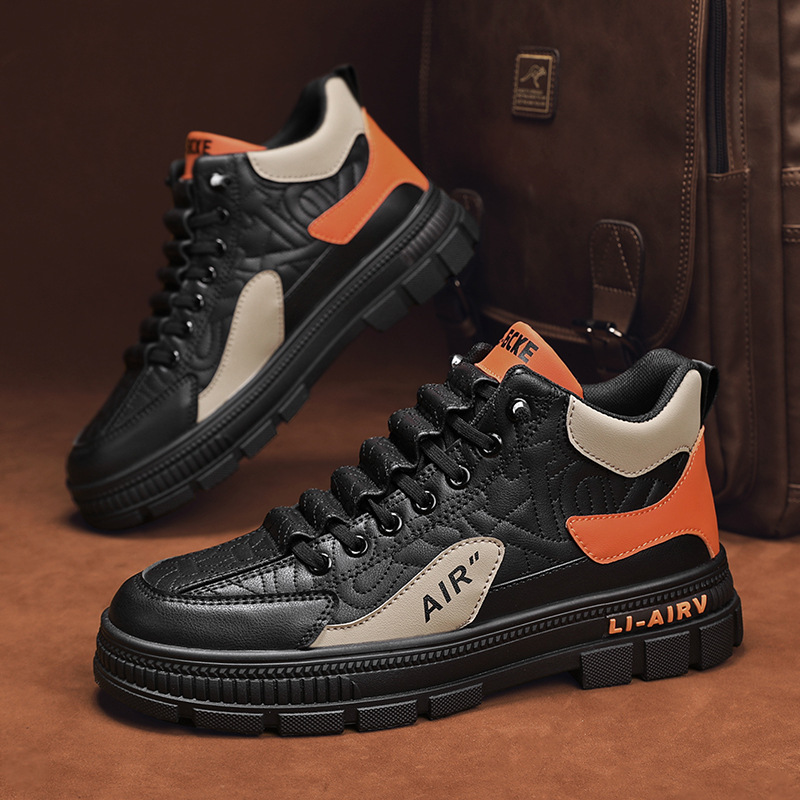 Zapatos para Hombre, Primavera 2025, Versátiles, Casuales, Deportivos, con Plataforma, que Aumentan la Estatura, Blancos, Modernos