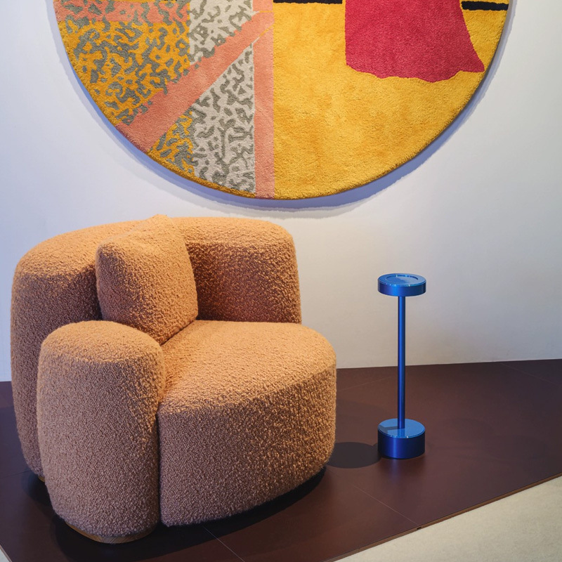 北歐現代簡約輕奢侘寂風客廳網紅單人異形設計師陽台休閒沙發椅