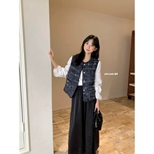 意法货5955小香编织毛边马甲长55-仅供货经销商不退换