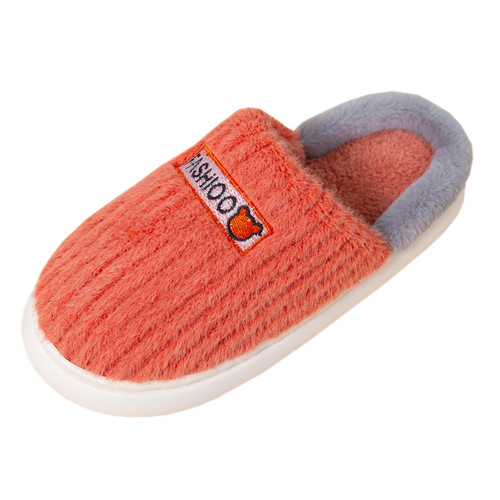 Men's Cotton Slippers Home Thick Sole Wear-Resistant Warm Indoor Plush Confinement Slippers Home Wholesale Coconut Shoes Women