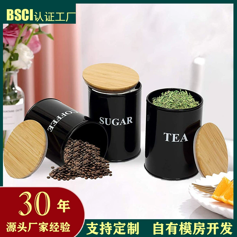 Бамбуковая Крышка герметичная банка для зерна банка для чая банка для кофе банка для закусок банка для сухого молока влагостойкая банка для хранения с уплотнительным кольцом