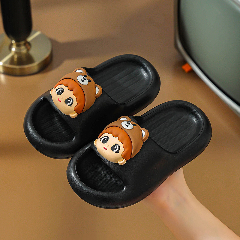 Niños zapatillas EVA para niños verano bebé antideslizante niñas suela suave duradera interior lindas zapatillas hermano mayor