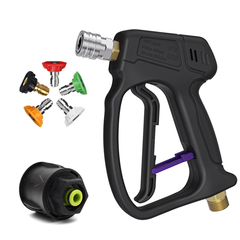 Nueva máquina de limpieza transfronteriza pistola de agua de alta presión 4500PSI lavado de autos de cobre puro para el hogar pistola de agua de alta presión boquilla rociadora