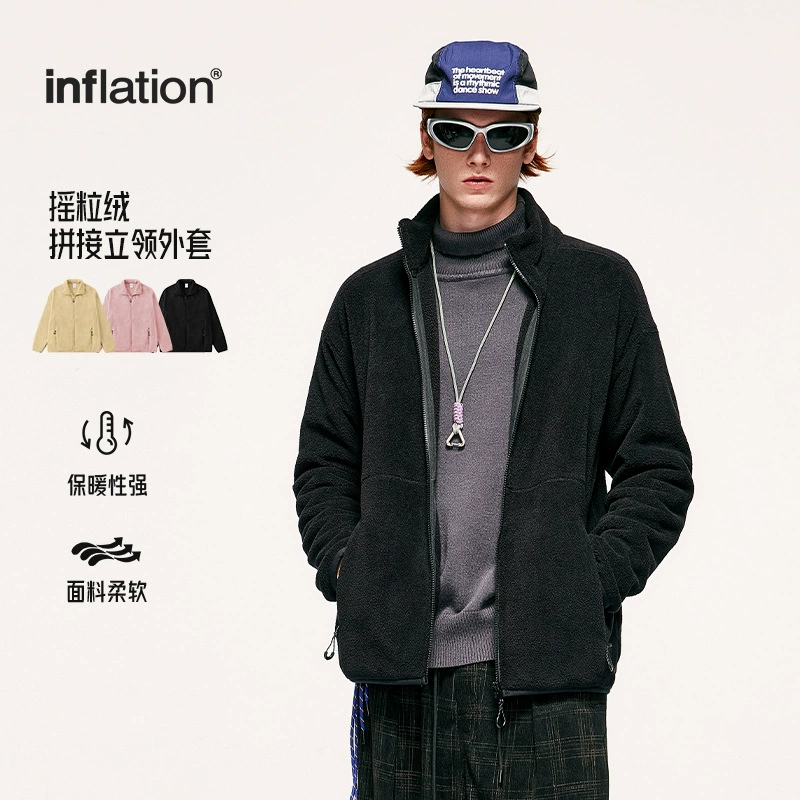 INF мужская одежда | Толстый 320g рисового бархата ветрового вкладыша 2024 осень зима на открытом воздухе теплый топ мужской