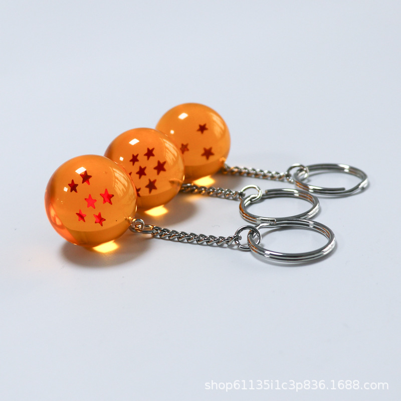 Los fabricantes pueden vender al por mayor Dragon Ball llavero Dragon Ball bola de cristal resina llavero Dragon Ball bola de cristal