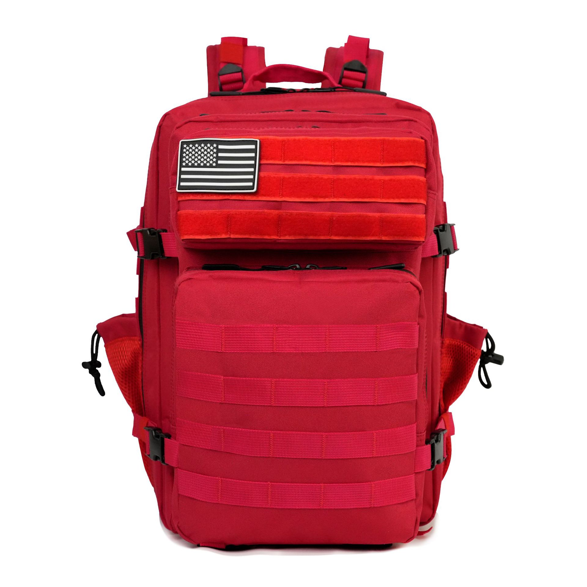 45L Camouflage Bag Large Capacity Backpack Outdoor Velcro Wear-Resistant Waterproof Hiking Tactical Backpack Lightweight Cycling Backpack