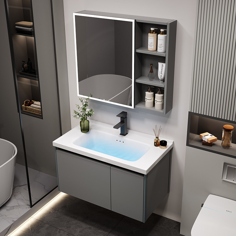 Toilet Waterproof Bathroom Cabinet Ceramic All-in-One Basin Honeycomb Aluminum Bathroom Cabinet Wash Desk Cabinet Combination Wash Basin Toilet Waterproof Bathroom Cabinet Ceramic All-in-One Basin Honeycomb Aluminum Bathroom Cabinet Wash Desk Cabinet Combination Wash Basin