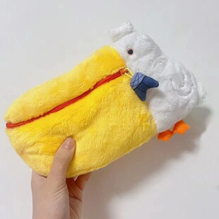 Creative Pelican Bag Large small size White Photo Bag Plush Storage Bag Cosmetic Bag Women's Mini Carry-on Coin Purse