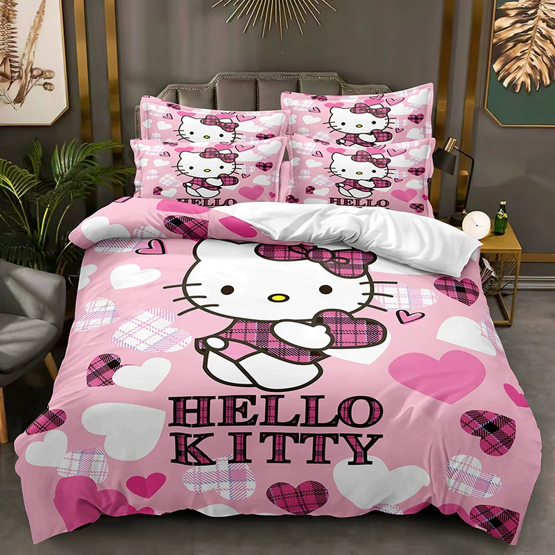 Постельное бельё Hello Kitty, наволочка, комплект, Amazon, 3D, набор из 3 предметов