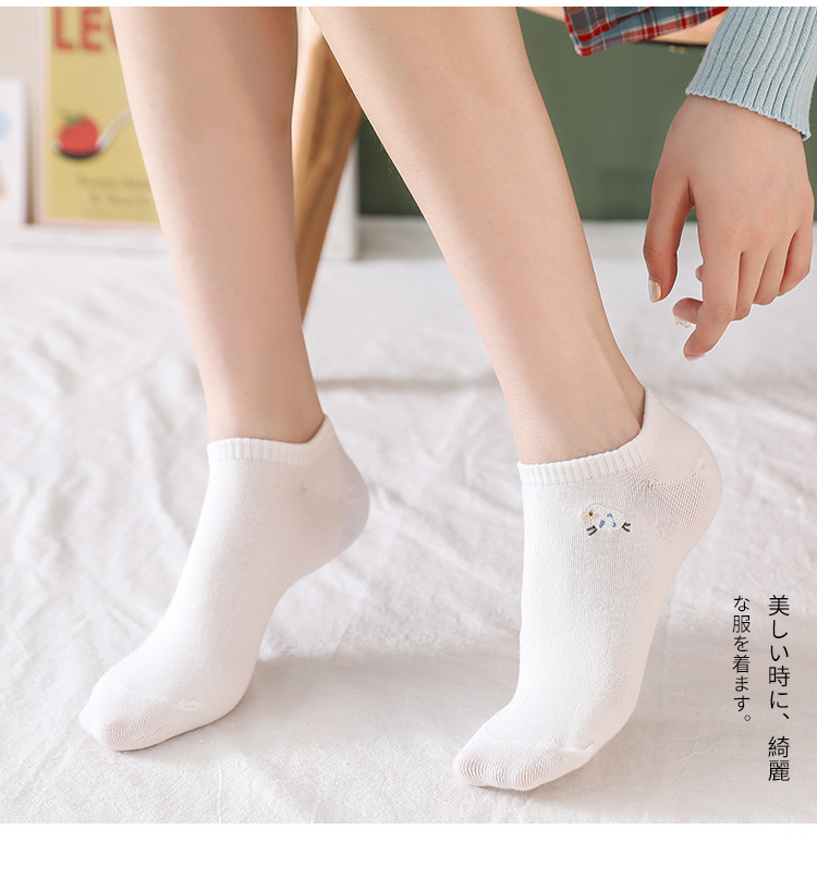 Student Women's Socks Cute Trendy Simple Invisible Shallow Mouth Socks display picture 3