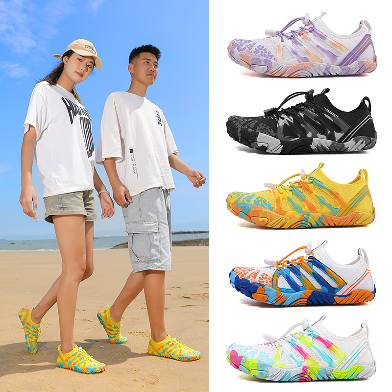 Five-Finger Beach Shoes for Men and Women, Quick-Drying Water Shoes, Cut-Resistant Fishing Wading Shoes, Non-Slip Swimming and Snorkeling Shoes, Carefully Selected Quick-Drying Shoes