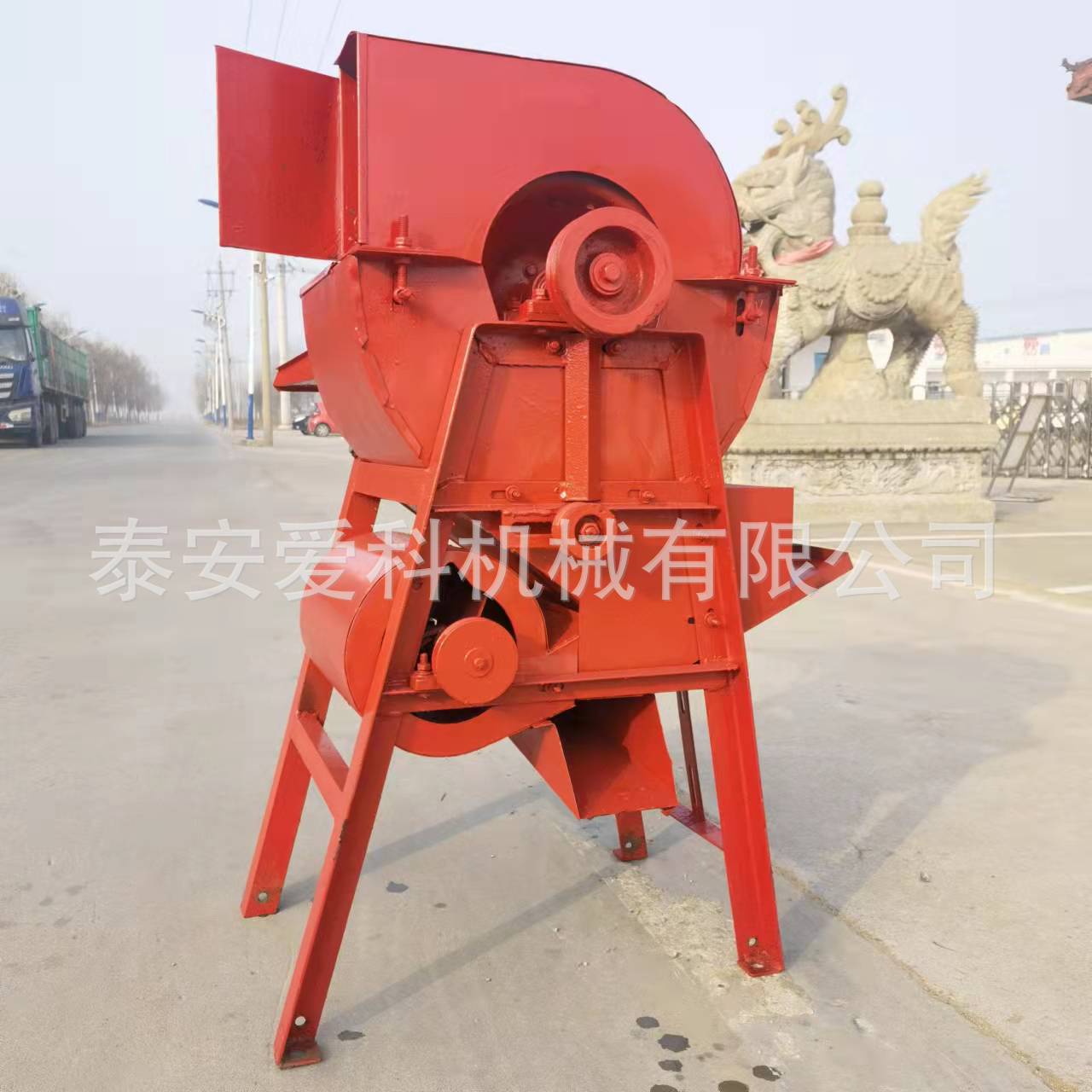 谷穗脱粒机圆顶30型打麦机打粒机脱粒机 配4.8hp电机带动农用家用