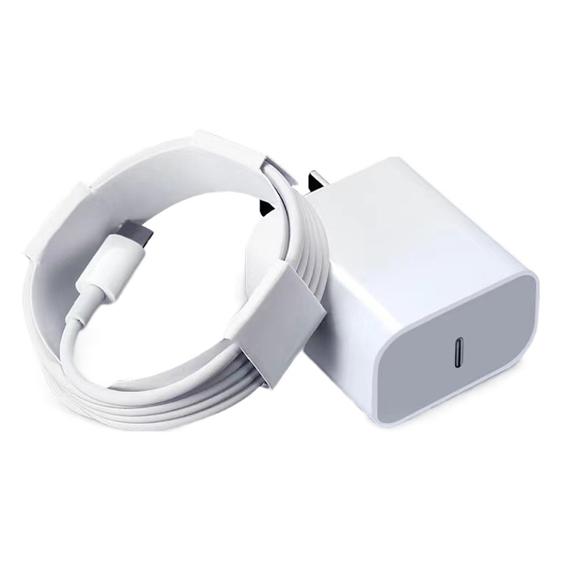 Aplicable a iphone15 cargador cabeza 20W Apple 13 cable de datos 14Promax carga rápida 12 enchufe PD traje X