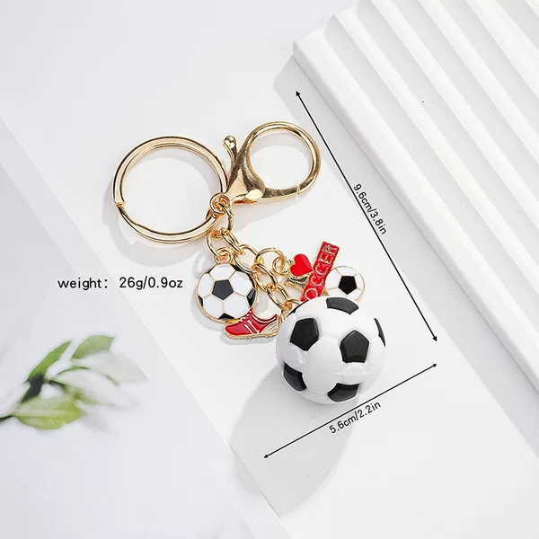 Simulation football three-dimensional key ring pendant cross-border sports events mini souvenir key chain pendant wholesale