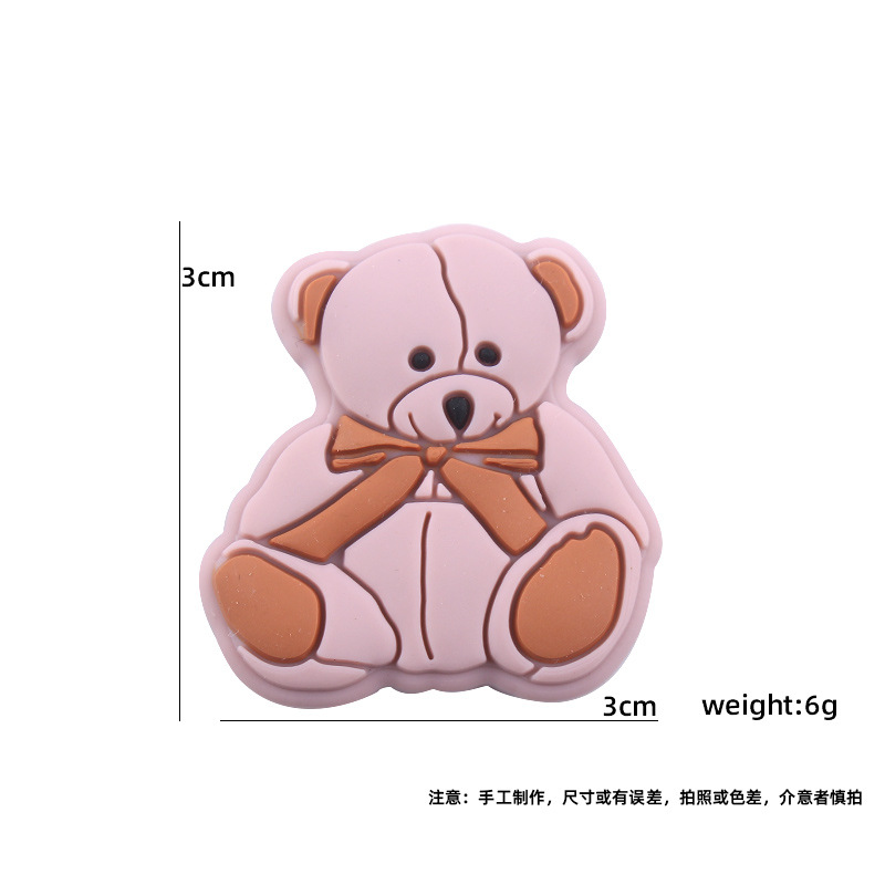 SHIEN nuevo bebé dibujos animados animal osos dientes de goma de molienda joyería creativa DIY accesorios de cadena de tetas