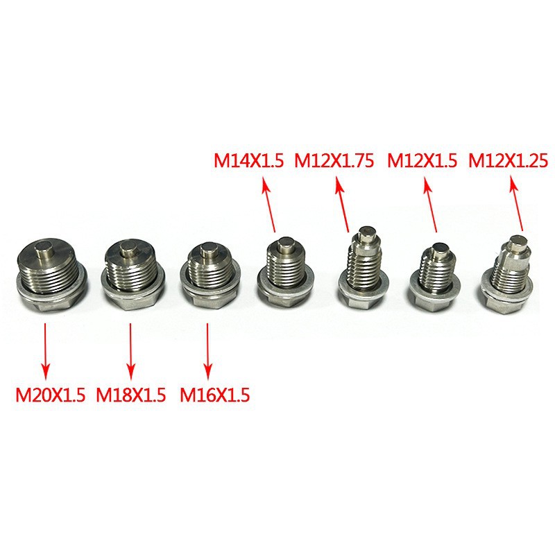 Piezas de automóvil, sobrealimentador de motor, tornillo de descarga de aceite magnético de acero inoxidable M12M14 M16 M18 M20 tapón de aceite