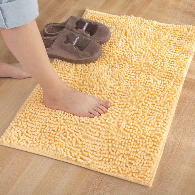 Alfombra de baño de chenille antideslizante absorbente de secado rápido resistente a manchas