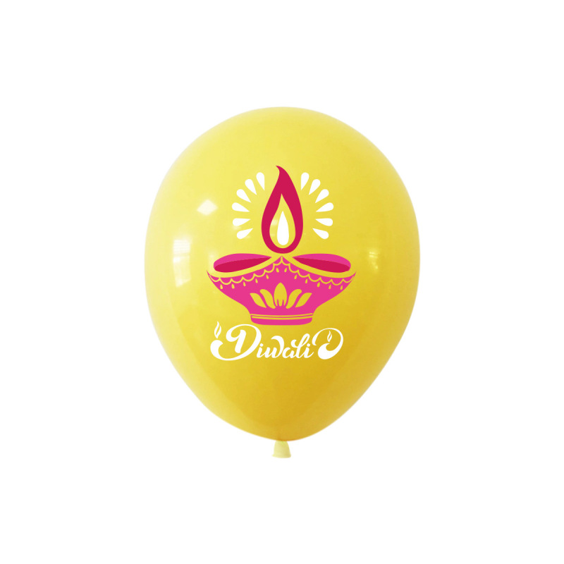 排灯節テーマパーティー風船diwaliパーティー風船オリジナルスポット12インチラテックス風船卸売り|undefined