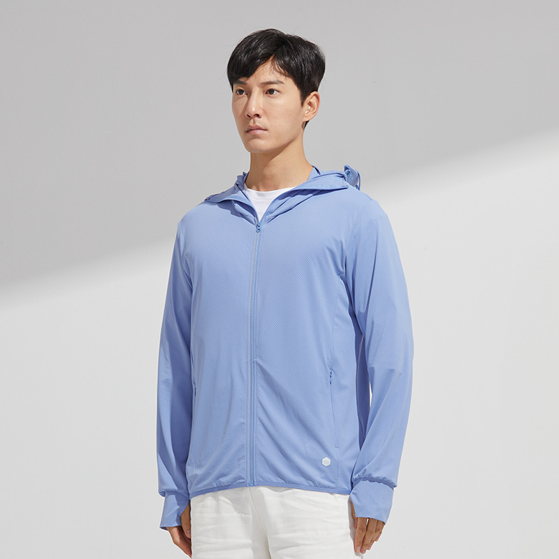 Chaqueta de Protección Solar con Capucha de Poliéster UPF50+ Transpirable