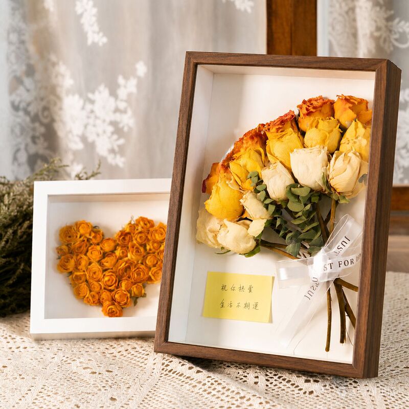 Hollow Dried Flower 3D Photo Frame Empty Frame, Preserved Flower Rose Specimen Display Frame DIY Tabletop Picture Frame Hollow Dried Flower 3D Photo Frame Empty Frame, Preserved Flower Rose Specimen Display Frame DIY Tabletop Picture Frame