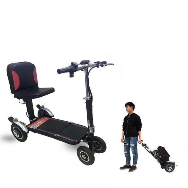 Cross-Border Best-Selling Folding Electric Mobility Scooter for the Elderly, Three-Wheeled and Four-Wheeled Electric Scooter for the Disabled, Hot-Selling Cross-Border
