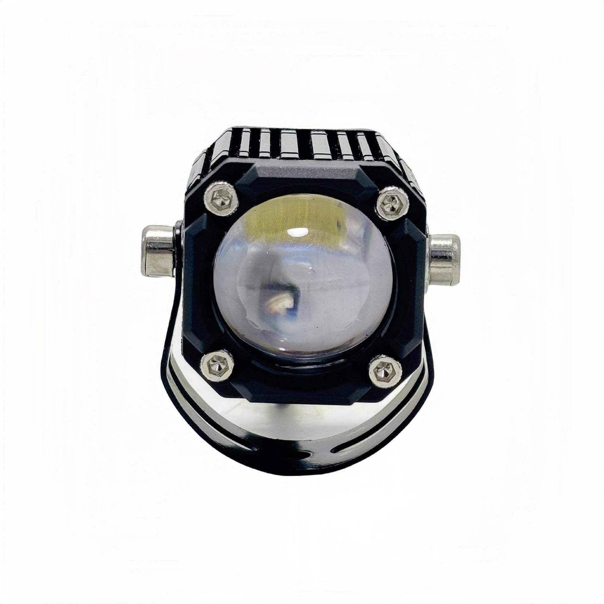 Cross-Border Motorcycle Spotlight Waterproof High-Brightness White and Yellow Light Motorcycle Headlight Square Steel Cannon Electric Vehicle High and Low Beam