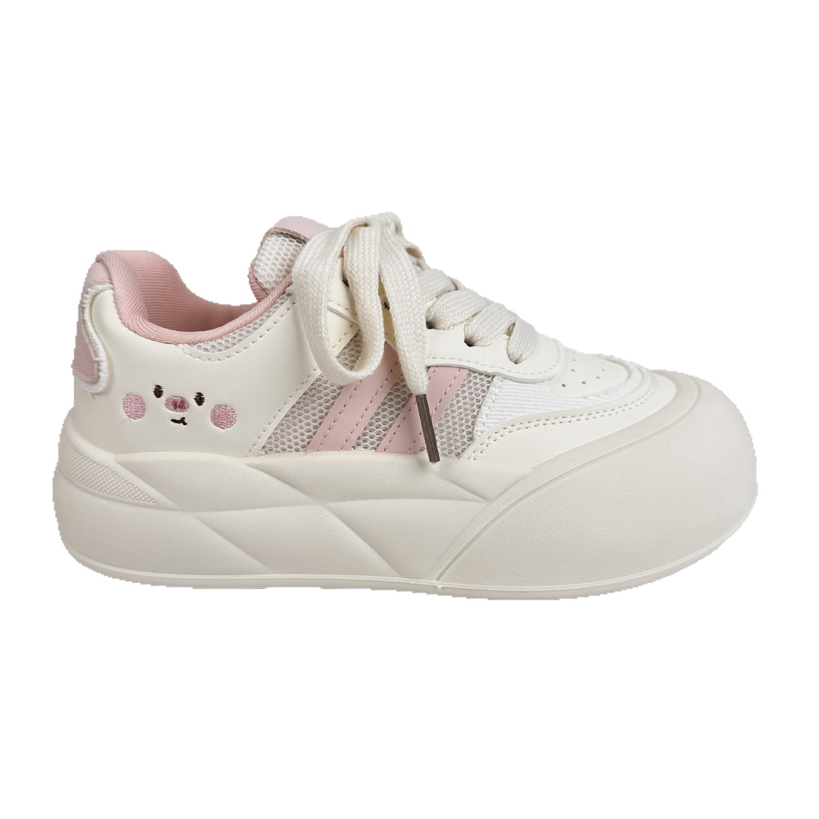 Onda lejana dulces zapatos de hojaldre para mujer 2025 nuevos zapatos de tablero de malla de suela gruesa de verano zapatos de pan de todo fósforo zapatos casuales