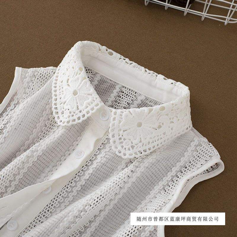 Fake Collar for Women, Versatile No-Iron Shirt Collar, Autumn and Winter Doll Collar, Fake Lace Cut Out Shirt Collar, Fake Collar Inside Sweater