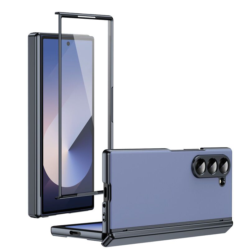 Samsung Z Fold7 携帯電話ケース、マット仕上げバージョン、快適な手触り、電気メッキフリップカバー、Fold6対応|undefined