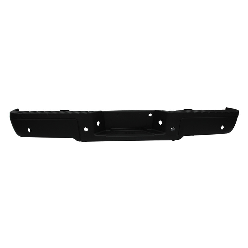 Parachoques trasero compatible con Ford F-150 2009-2014, modelo original negro con ensamblaje de orificio para radar.