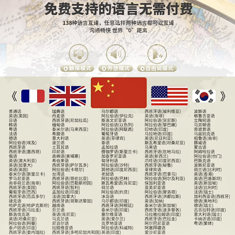 翻译耳机多国语言智能AI语音翻译耳机中英翻译器入耳式离线会议|undefined