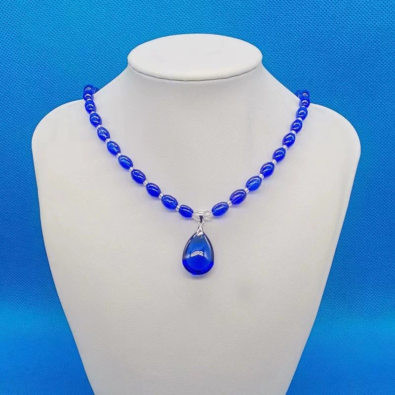 Мода Простой Фиолетовый Кристалл Капли Воды Кулон ожерелье ключицы цепи день рождения праздничный подарок девушка ювелирные изделия