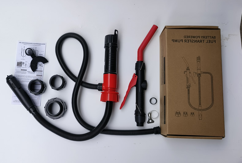 Cross-Border Temu Detachable Electric Water Pump Oil Suction Pipe Portable Electric Oil Pump Self-Driving Gasoline Hose Transfer